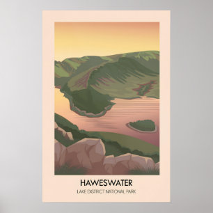 Affiche touristique du lac Haweswater dans le Lake
