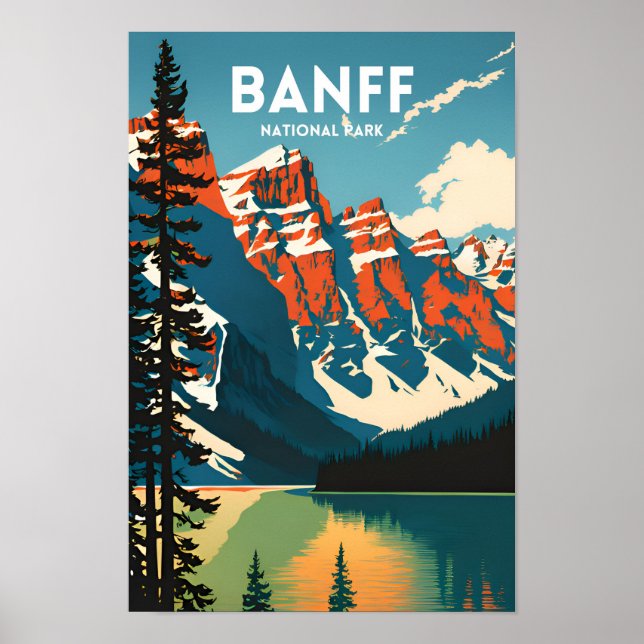 Affiche touristique du parc national Banff (Devant)