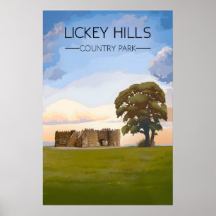 Affiche touristique du parc naturel des Lickey Hil