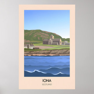 Affiche touristique Iona Écosse