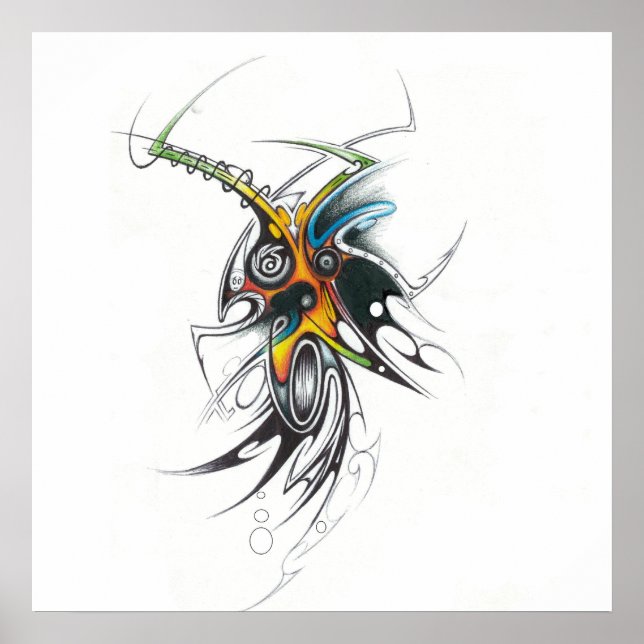 affiche tribale Abstraite (Devant)