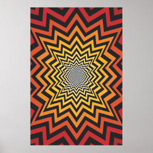 Affiche Trippy : Illustration radiale