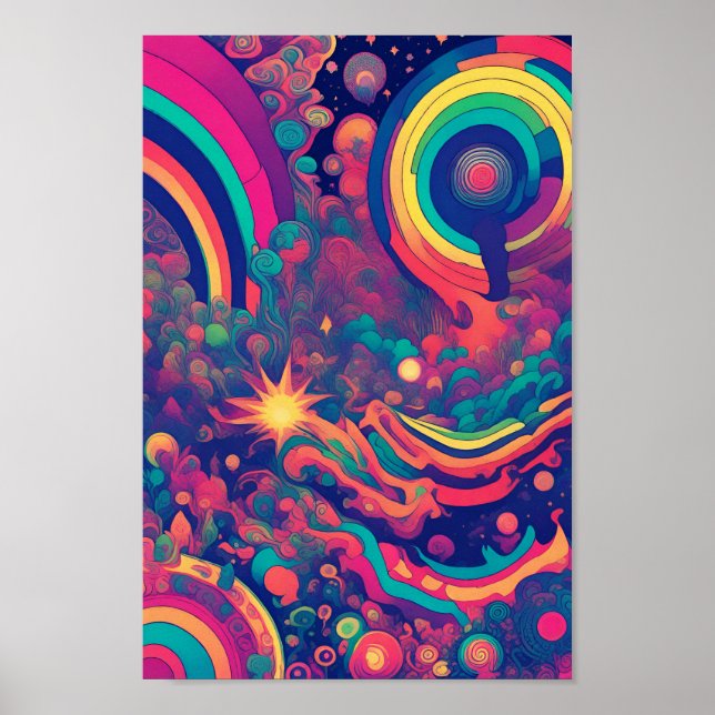 Affiche Trippy Rainbow Whirlwind (Devant)
