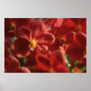 Affiche tropicale hawaïenne d'orchidée
