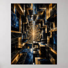 Affiche Tunnel Cube Infini -