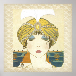 Affiche turbanée de mode des années 1900 de Poiret