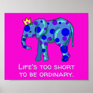 Affiche unique sur les éléphants