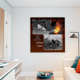 Affiche USS Arizona, Pearl Harbor 1941