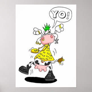 affiche vache punk