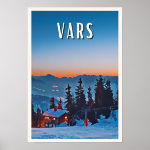 Affiche Vars Station de ski