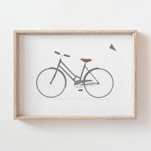 Affiche vélo vintage gris