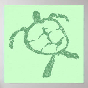 affiche vert-tortue