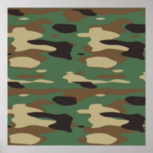 Affiche verte de camouflage