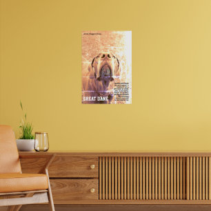 Affiche verte du Grand Danois moderne 