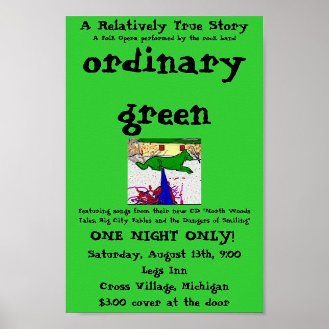 affiche verte ordinaire (Devant)