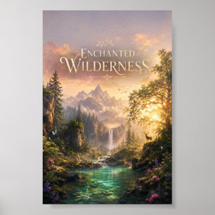 Affiche verticale Forêt Enchantée Art de cerf