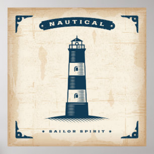 Affiche vintage 1 de phare