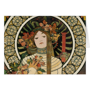 Affiche vintage Alfonse Mucha Trappistine Nouveau