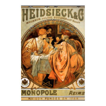 Affiche Vintage Alphonse Mucha Biscuits Ad 2