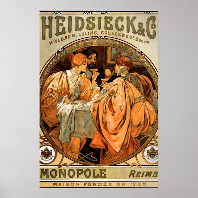 Affiche Vintage Alphonse Mucha Biscuits Ad 2 (Devant)