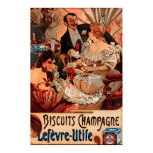 Affiche Vintage Alphonse Mucha Publicité Biscuits