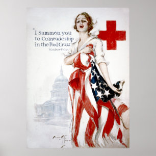Affiche vintage américaine de Première Guerre