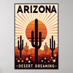 Affiche vintage Arizona Desert Dreaming