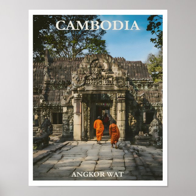 Affiche vintage au Cambodge (Devant)