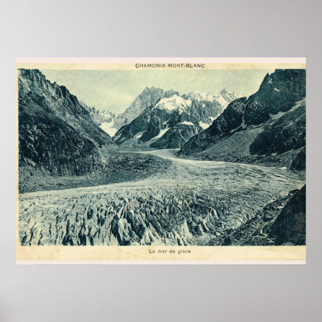 Affiche vintage, Chamonix, Mont-Blanc, France (Devant)