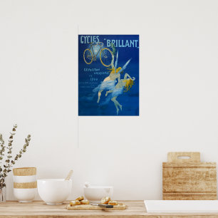Affiche Vintage Cycles Brillant Henry Gray C 1900