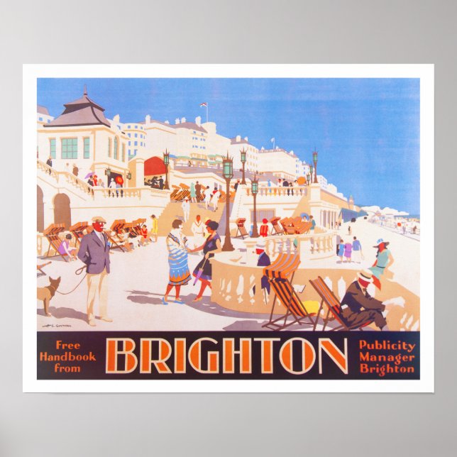 Affiche vintage de Brighton Travel (Devant)