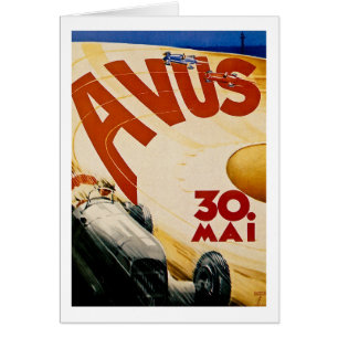 Affiche vintage de course d'AVUS
