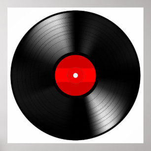 Affiche vintage de disque vinyle