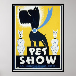 Affiche vintage de la WPA pour un spectacle de chi