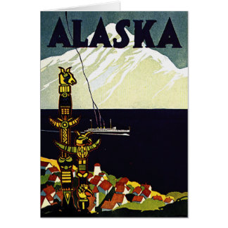 affiche vintage de l'Alaska