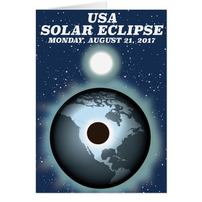 Affiche vintage de l'éclipse solaire USA 2017 (Devant)