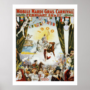 Affiche vintage de Mardi Gras
