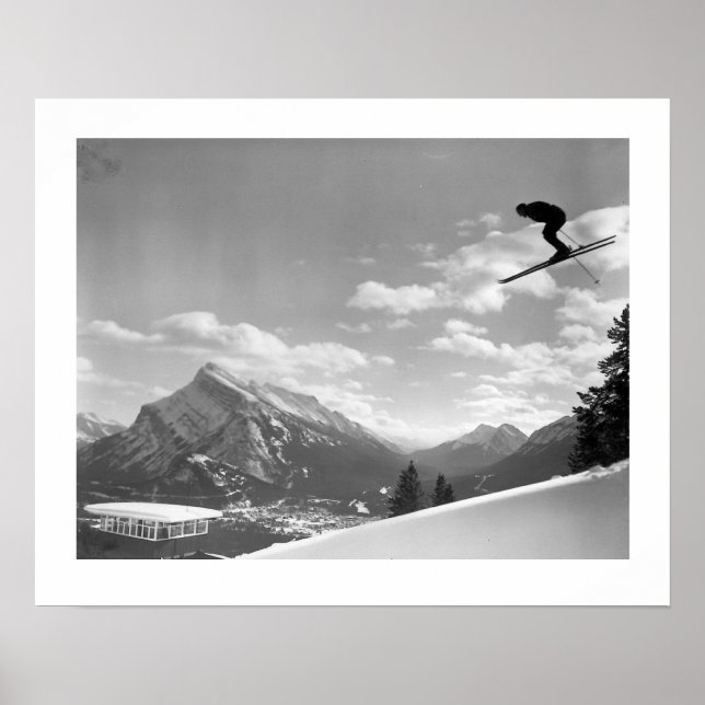 Affiche vintage de ski, Course finale (Devant)