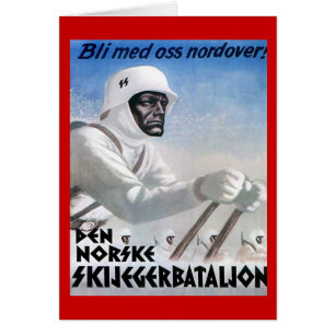 Affiche vintage de ski, skijeggerbatallion de