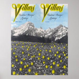 Affiche vintage de ski, Villars