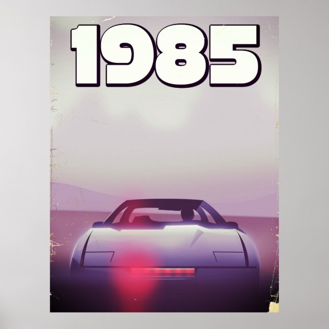 Affiche vintage de supercar 1985 (Devant)
