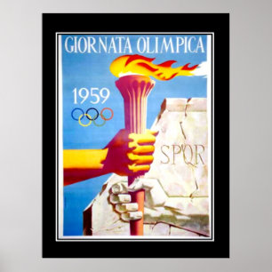 Affiche vintage de torche SPORTS