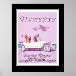 Affiche vintage de voiture de passagers des années