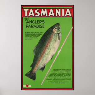Affiche vintage de voyage de la Tasmanie