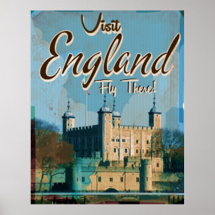 Affiche vintage de voyage de l'Angleterre