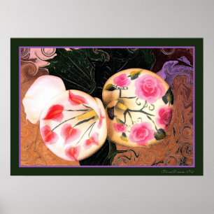 Affiche vintage de zantedeschias