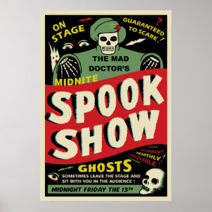 Affiche vintage d'exposition de spectre - docteur