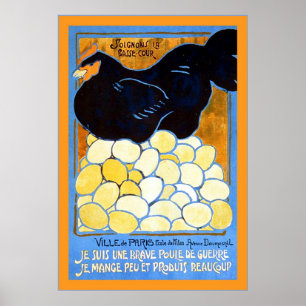 Affiche vintage du Français WW1 de ~ de basse-cour