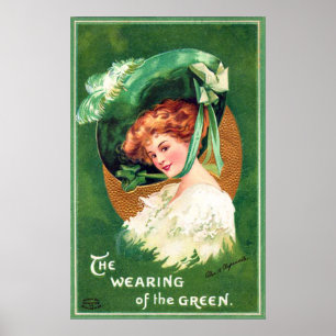 Affiche vintage du port du vert