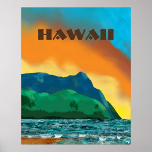 Affiche Vintage Hawaii